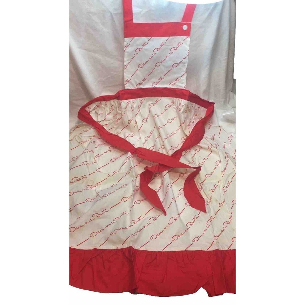 Rare Oscar de La Renta Logo Apron with Pocket‎ (Read Description)